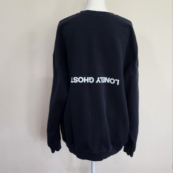 Lonely Ghost Heart On My Sleeve Crewneck Sweatshirt | Black | XXXL - Picture 5 of 8